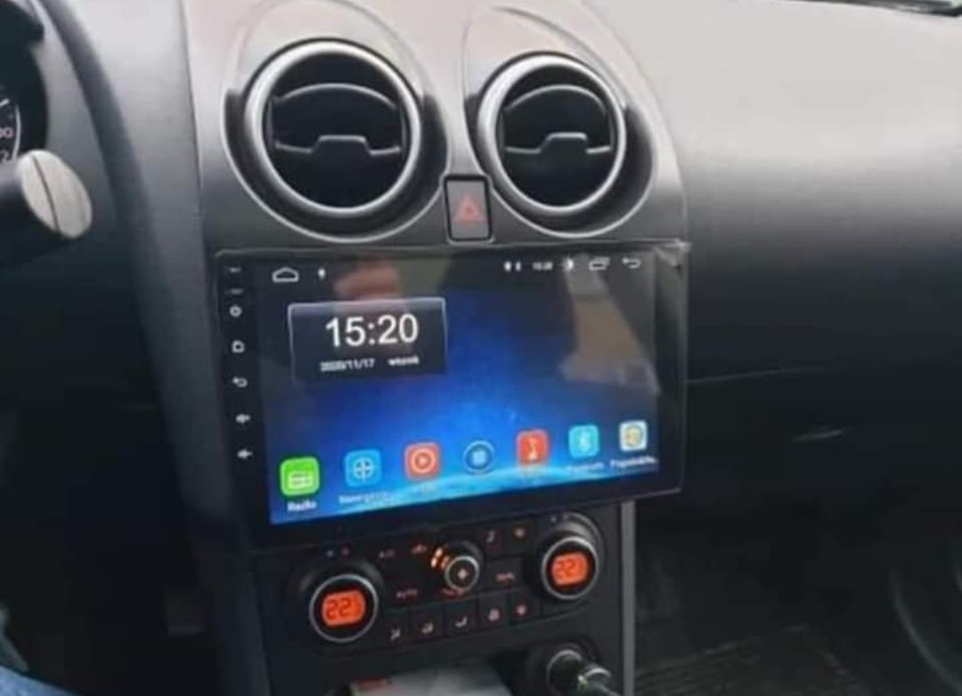 Rádio Android 12 com GPS Nissan Qashqai J10 (Artigo Novo)