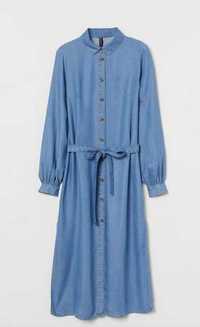 Джинсовое летнее платье рубашка халат хм h&m размер С