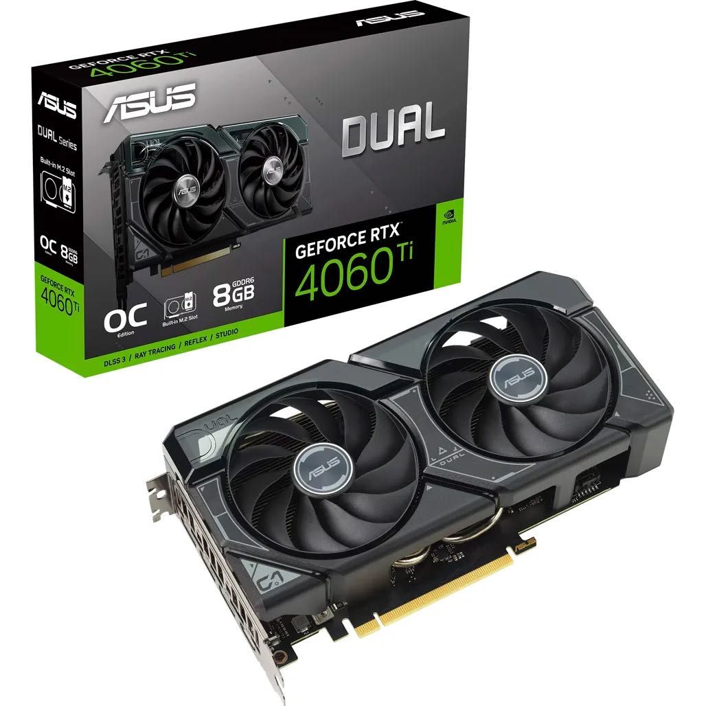 Відеокарта ASUS Dual GeForce RTX 4060 Ti SSD OC Edition 8GB GDDR6 НОВІ