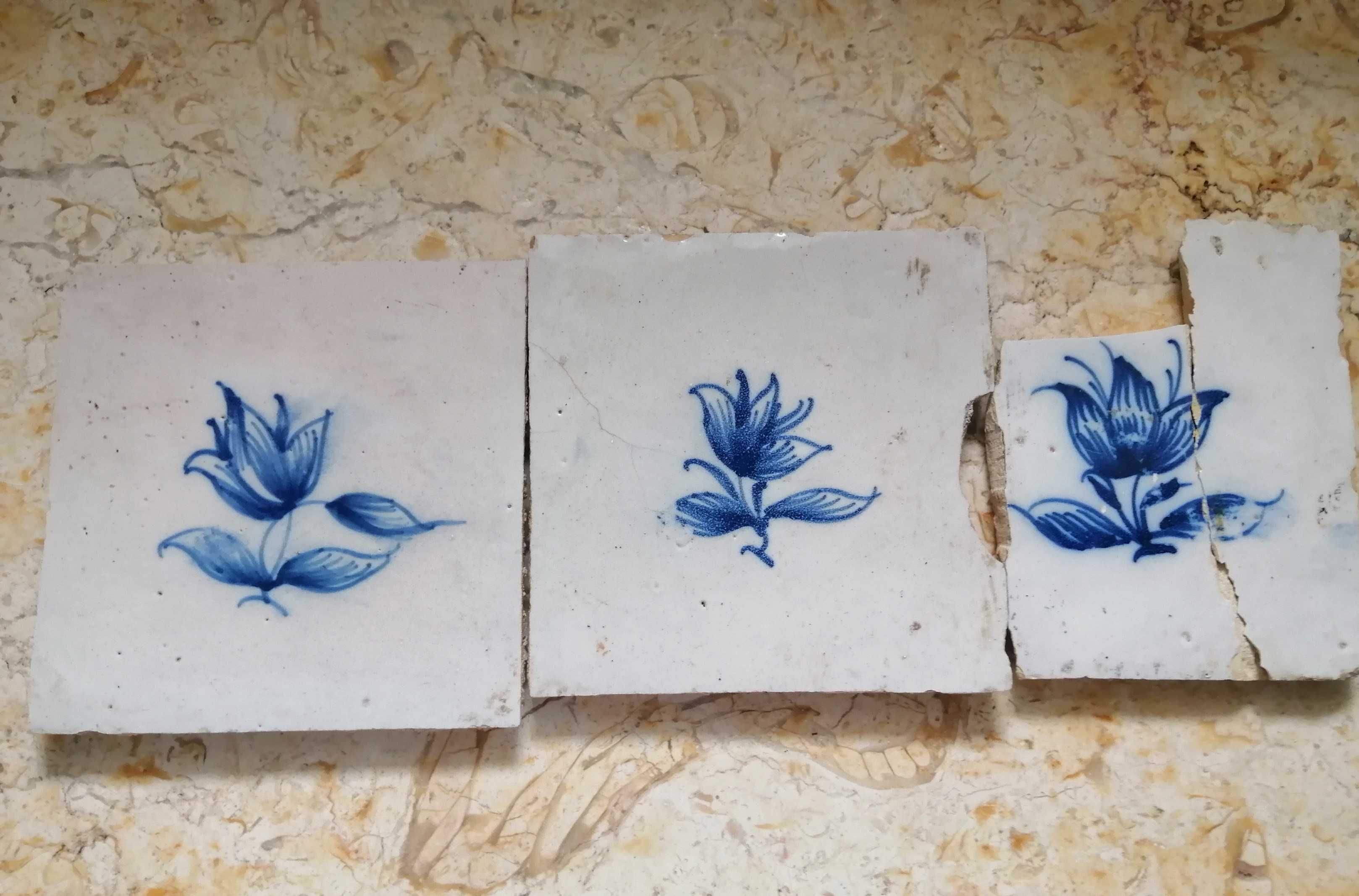 9 azulejos século XVIII figura avulsa