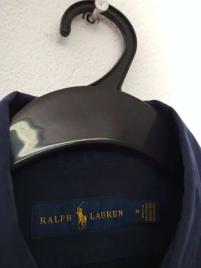 Ralph Lauren granatowa koszula z krótkim rękawem hawajska M