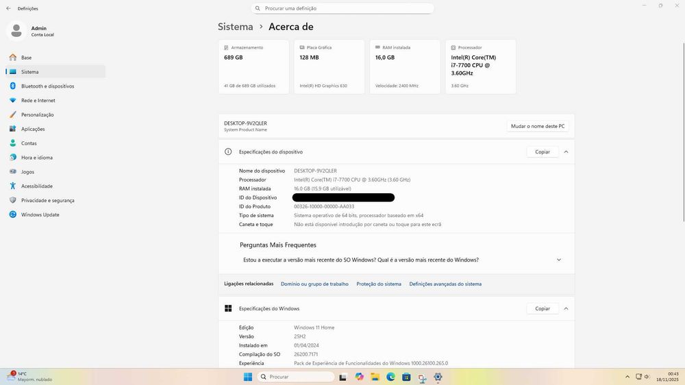 Computador Intel Core i7-7700
