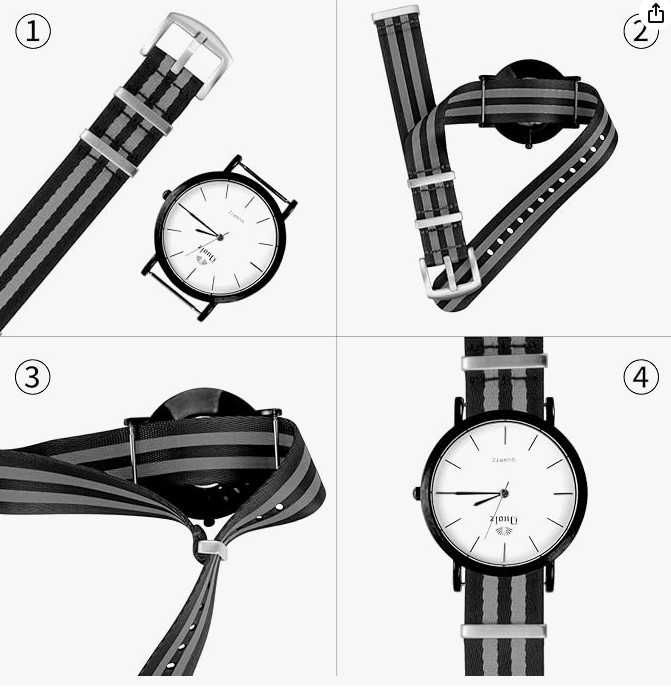 Nylonowy pasek do zegarków, szerokość 24mm TStrap