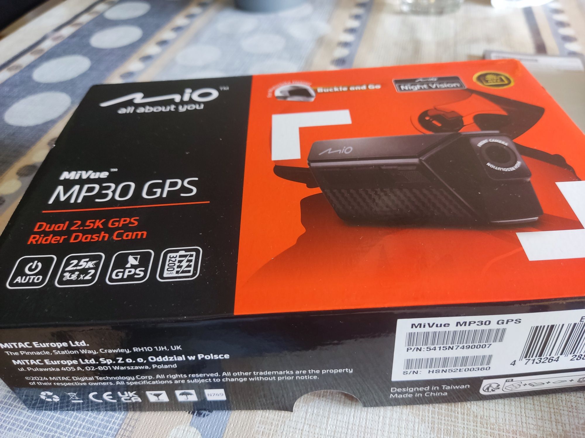 Kamera motocyklowa na kask Mio Mp30 gps