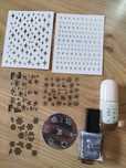 Zestaw do manicure paznokci lakiery nowe i uzywane + naklejki