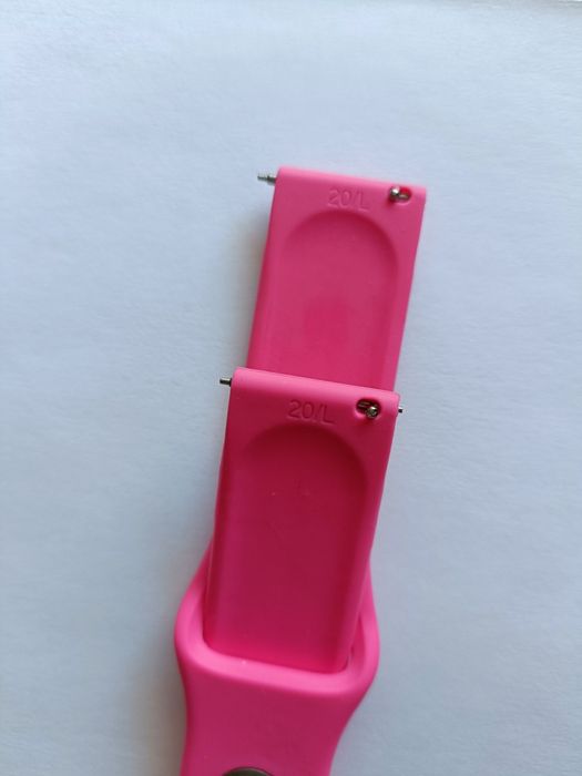 Pasek silikonowy do zegarka 20 mm fuksja miękki teleskopy uniwersalny