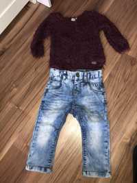 Super zestaw puchaty sweter jeansy Vero moda