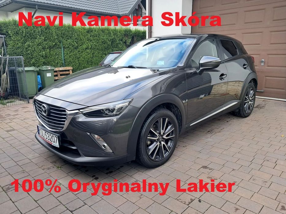 Mazda CX-3 100 % Oryginalny Lakier 2.0 120 KM Pół-Skóra NAVI Kamera LEDY