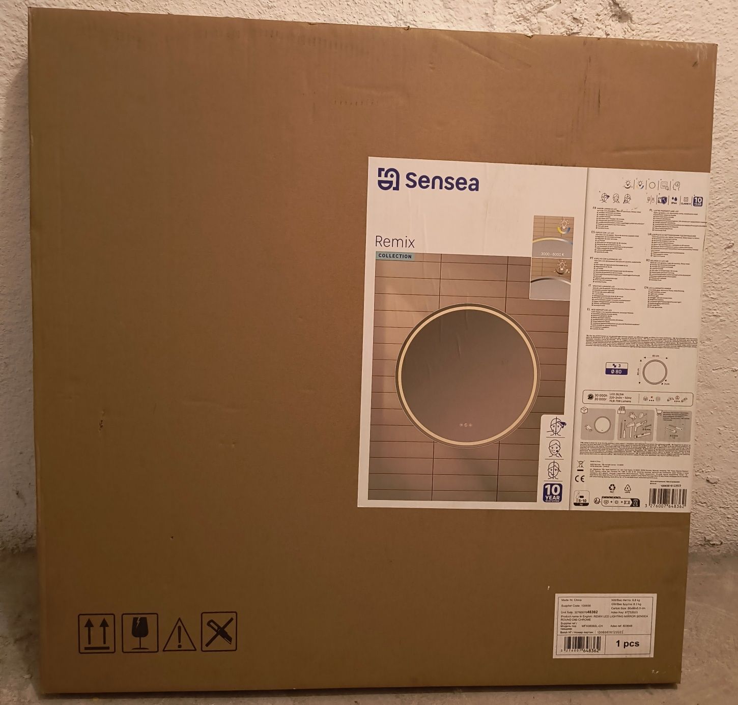 Lustro z oświetleniem 80 cm