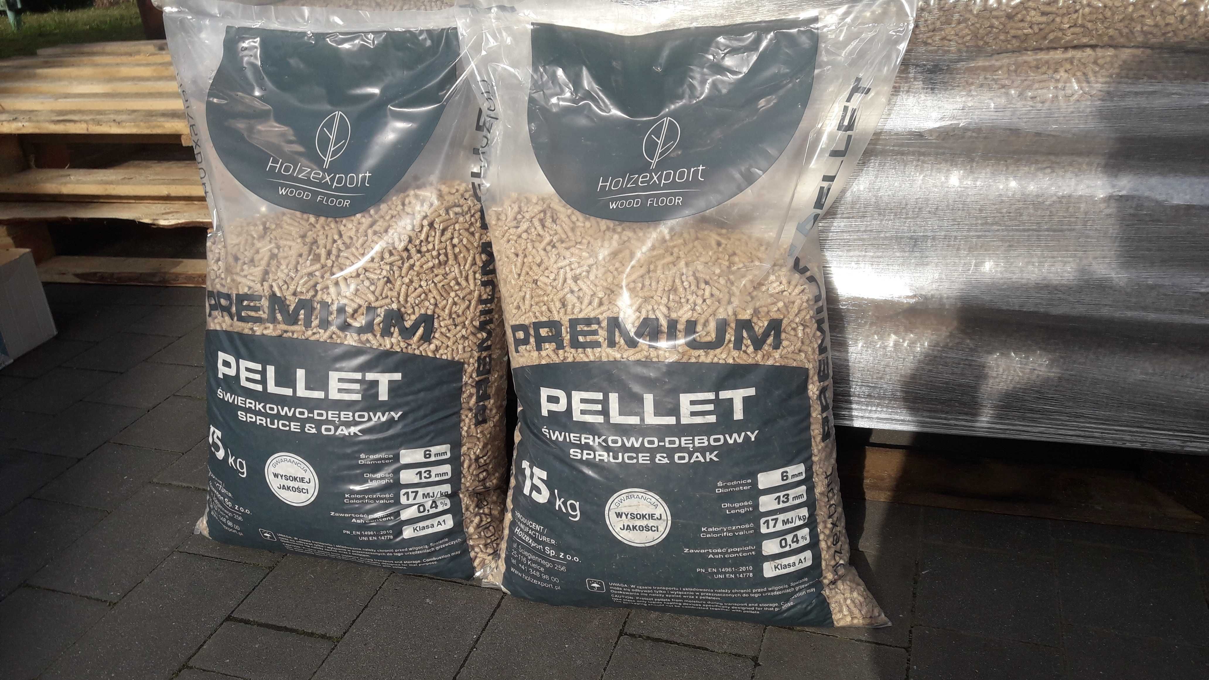 Pellet  DĘBOWY PREMIUM A1  Polski z certyfikatem -transport HDS