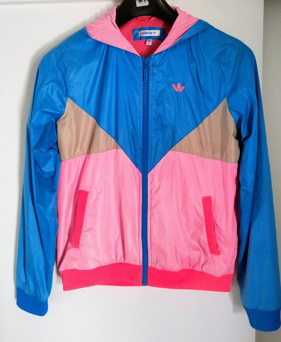 Kurtka wiatrówka do biegania Adidas Adicolor