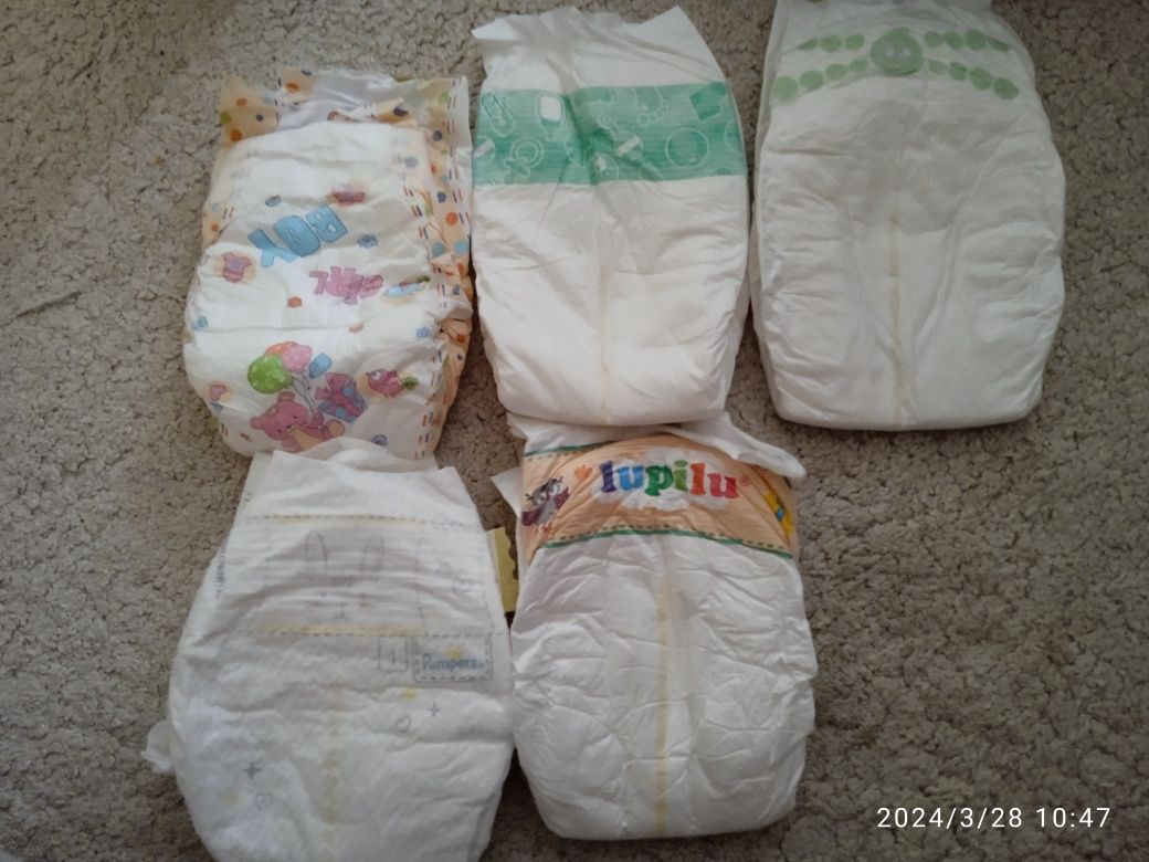 Підгузки 2 (90 шт) (Pampers, nunex,lupily), памперси