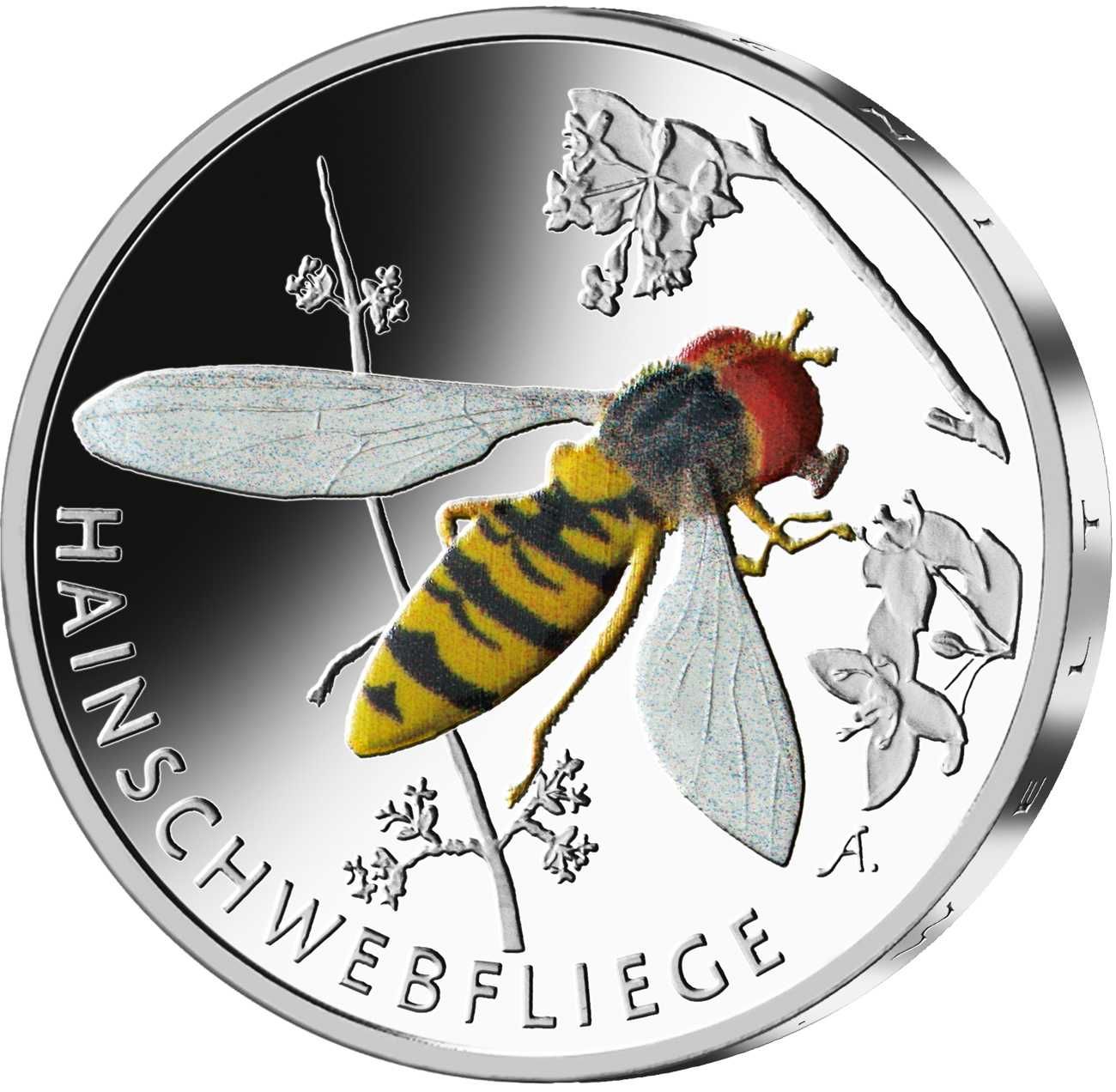 Moeda de 5 € Alemanha  “Reino dos Insetos” conjunto de 9 moedas