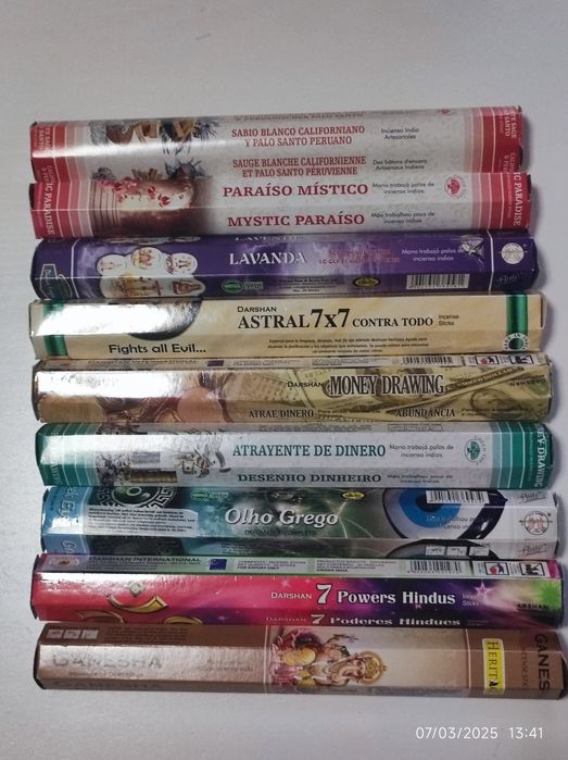 Vários incensos Disponíveis