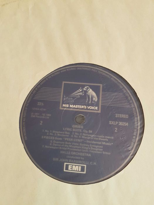 Grieg Norwegian Dances Lyric Suite Homage March winyl 1972 TDK Sony