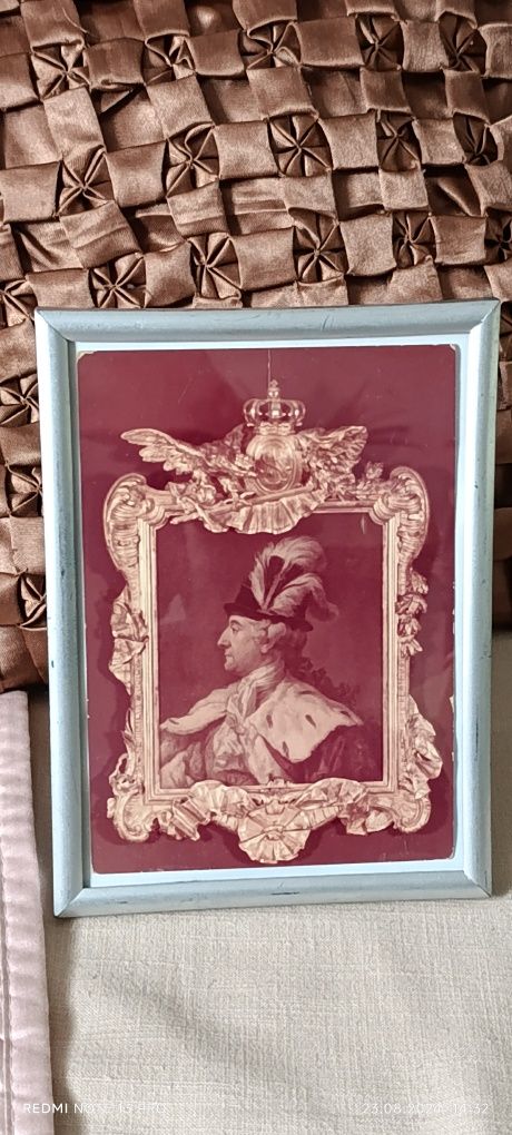 Sprzedam portret króla Stanisława Augusta w kapeluszu z piórkiem z 78