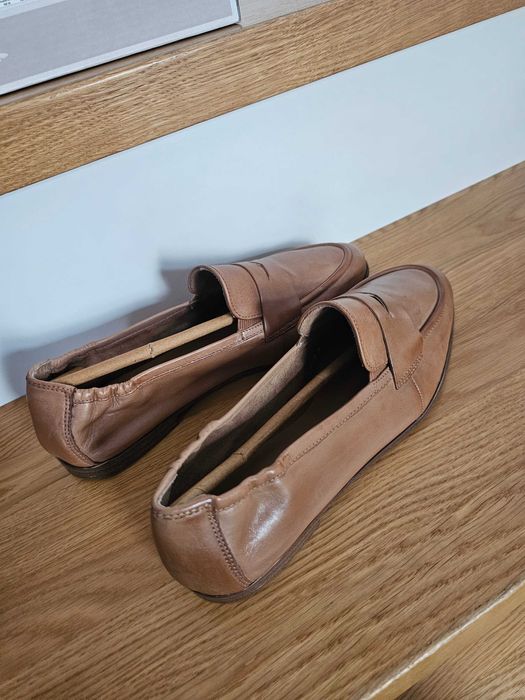 TAMARIS mokasyny wsuwane, brązowe, rozmiar 38