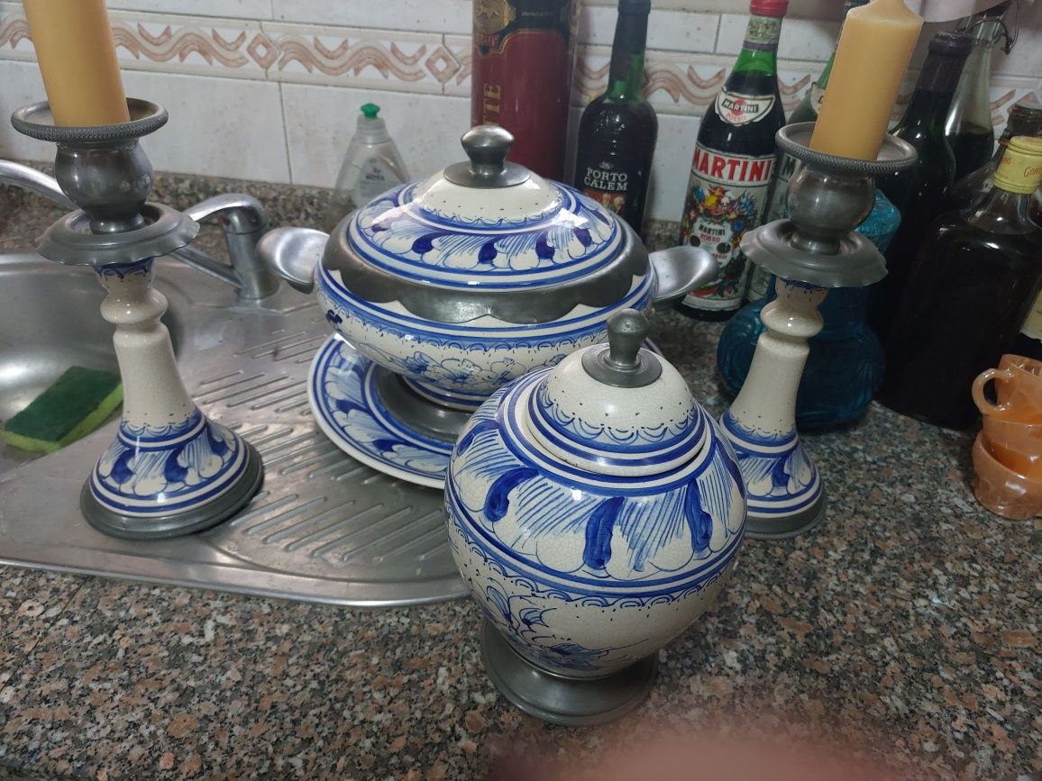 Conjunto terrina e pote