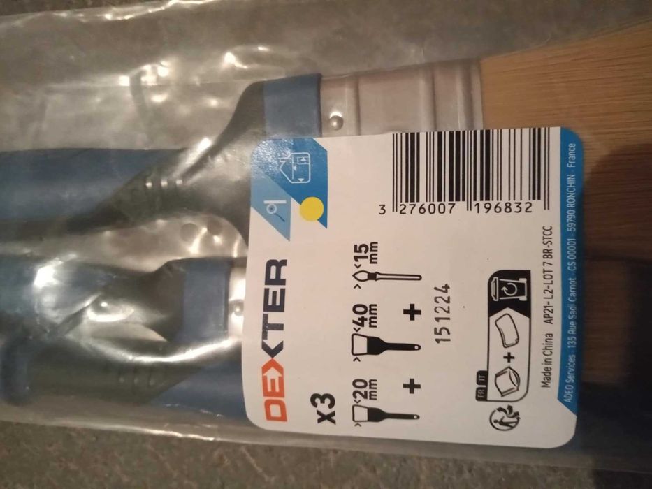 Zestaw pędzli do malowania 3 sztuki w komplecie +krzywaki