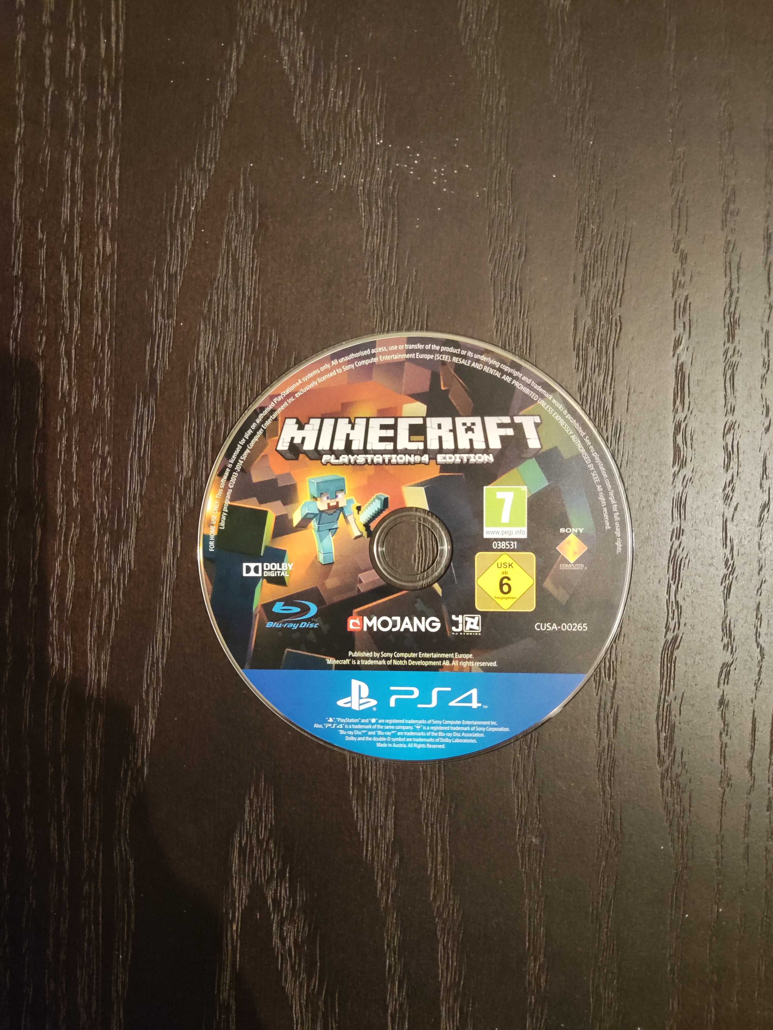 Minecraft para PlayStation 4 com caixa em ótimo estado geral