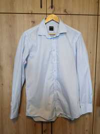 Koszula męska niebieska/błękitna - KASTOR - rozmiar 42