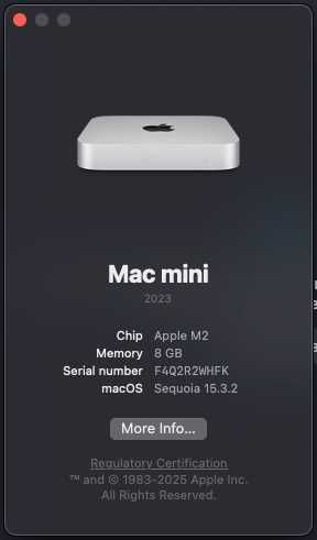 Mac Mini M2 8GB, 256gb. Como Novo