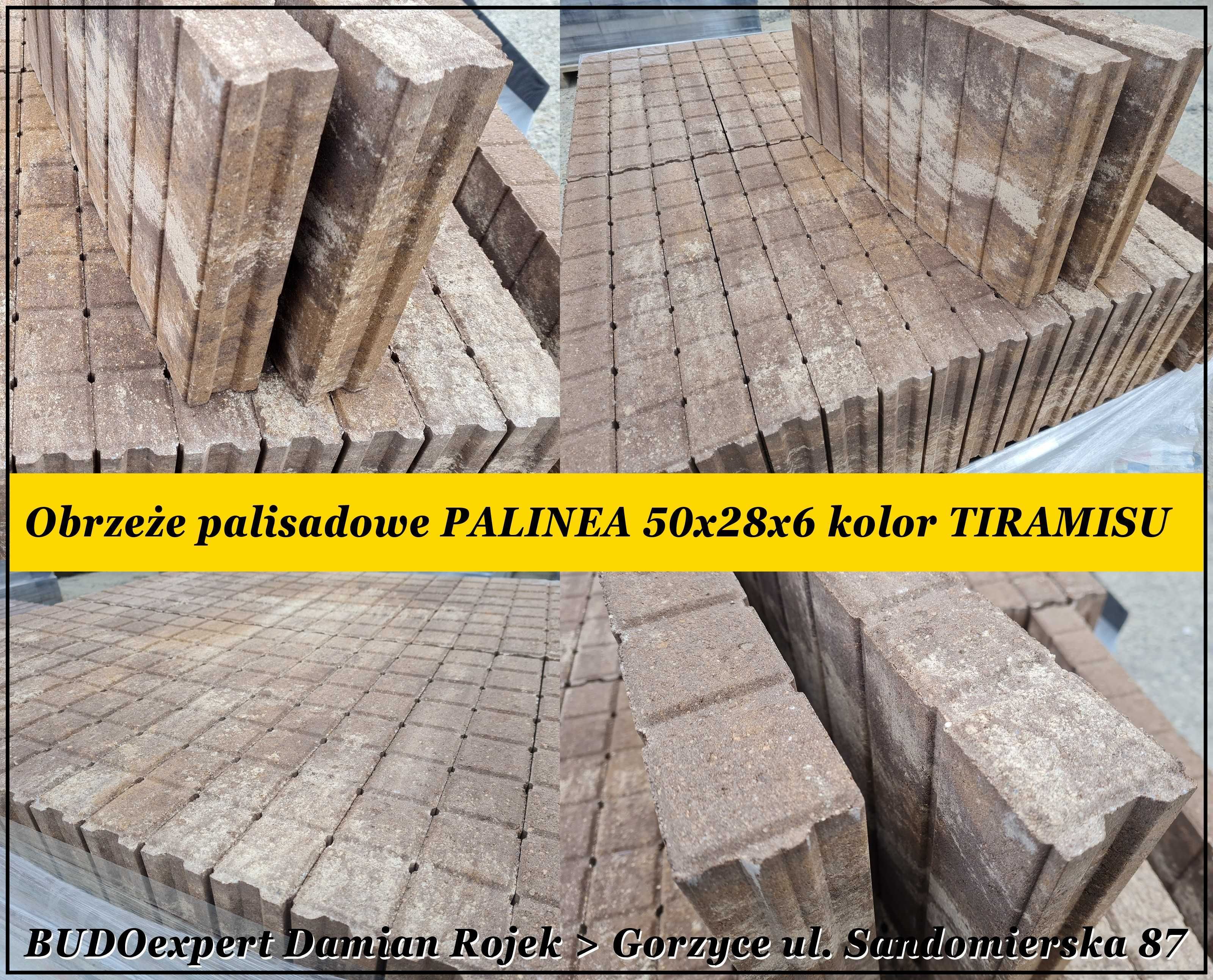 Obrzeże palisadowe gładkie PALINEA Nero Bianco Tiramisu