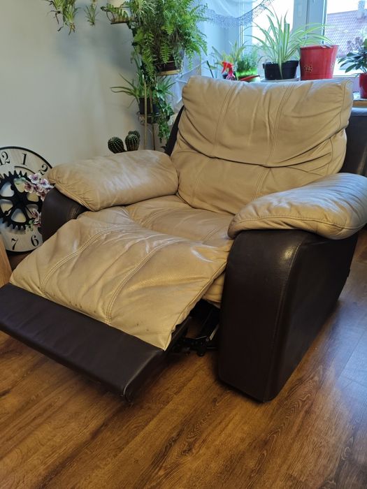 Fotel skórzany relax