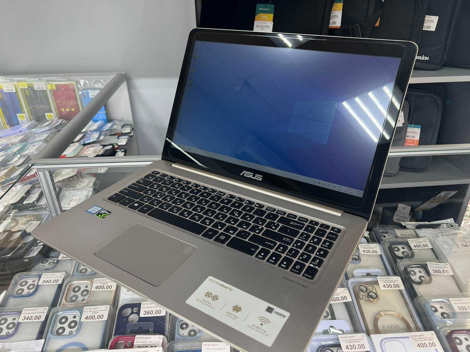 Ноутбук Asus VivoBook Pro 15, i7,4K, SSD, 16 GB DDR4, Nvidia GTX 1050