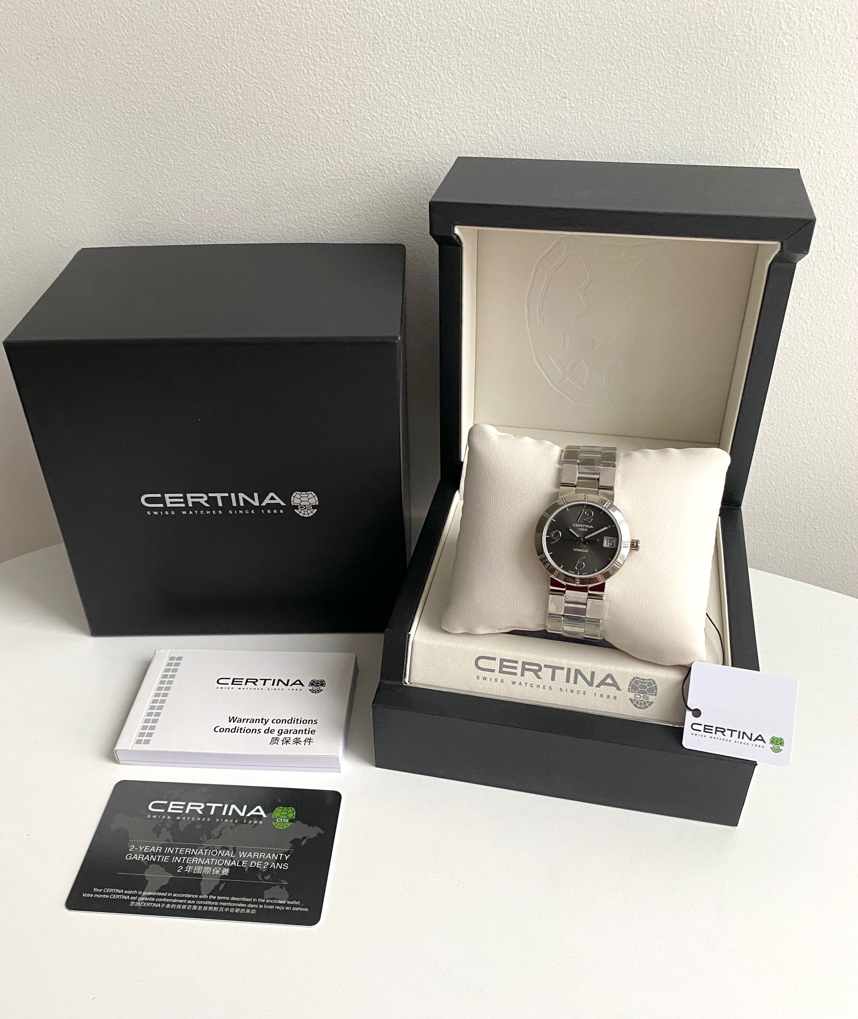 Certina DS Stella Titanium Женские швейцарские часы жіночий годинник