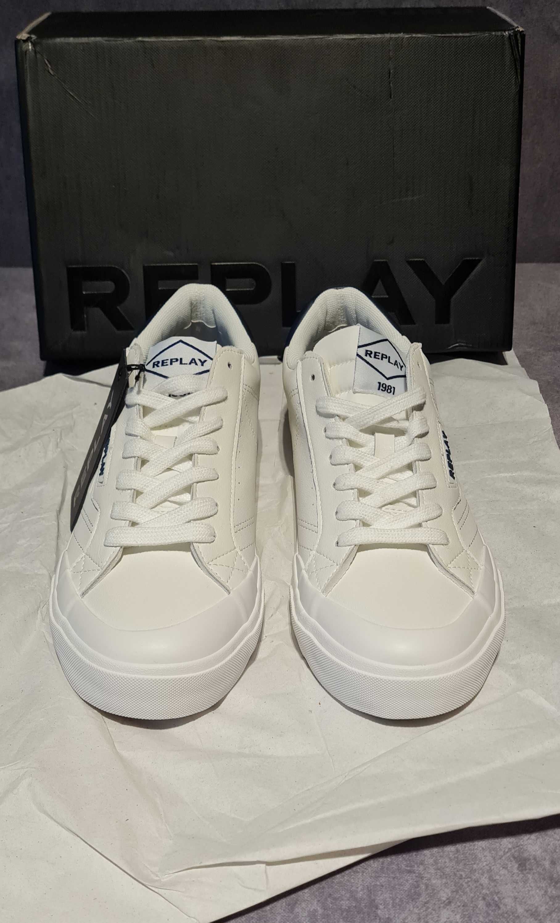 Sneakersy Replay - College Leather S  - Białe - rozmiar 42
