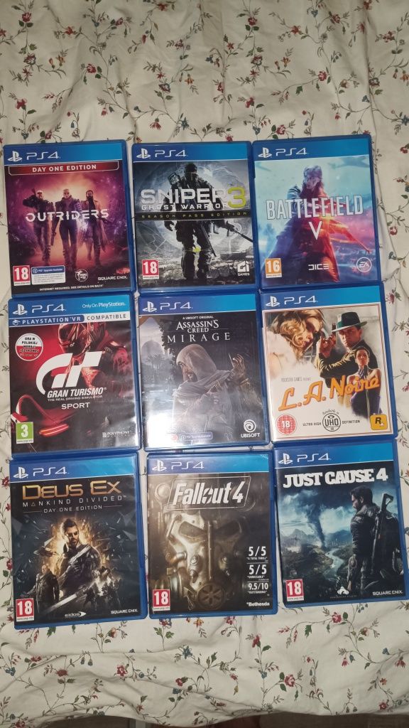 PS4 LA Noire, Sniper Ghost Warrior 3, Assassins Creed Mirage i inne