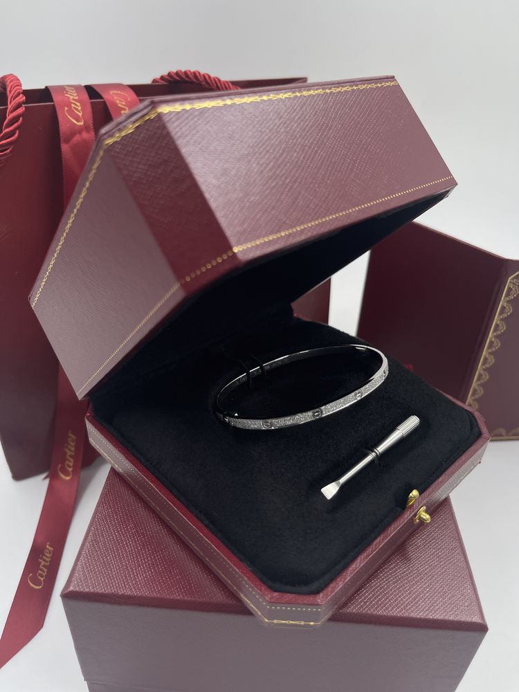 Браслет Cartier Love діаманти