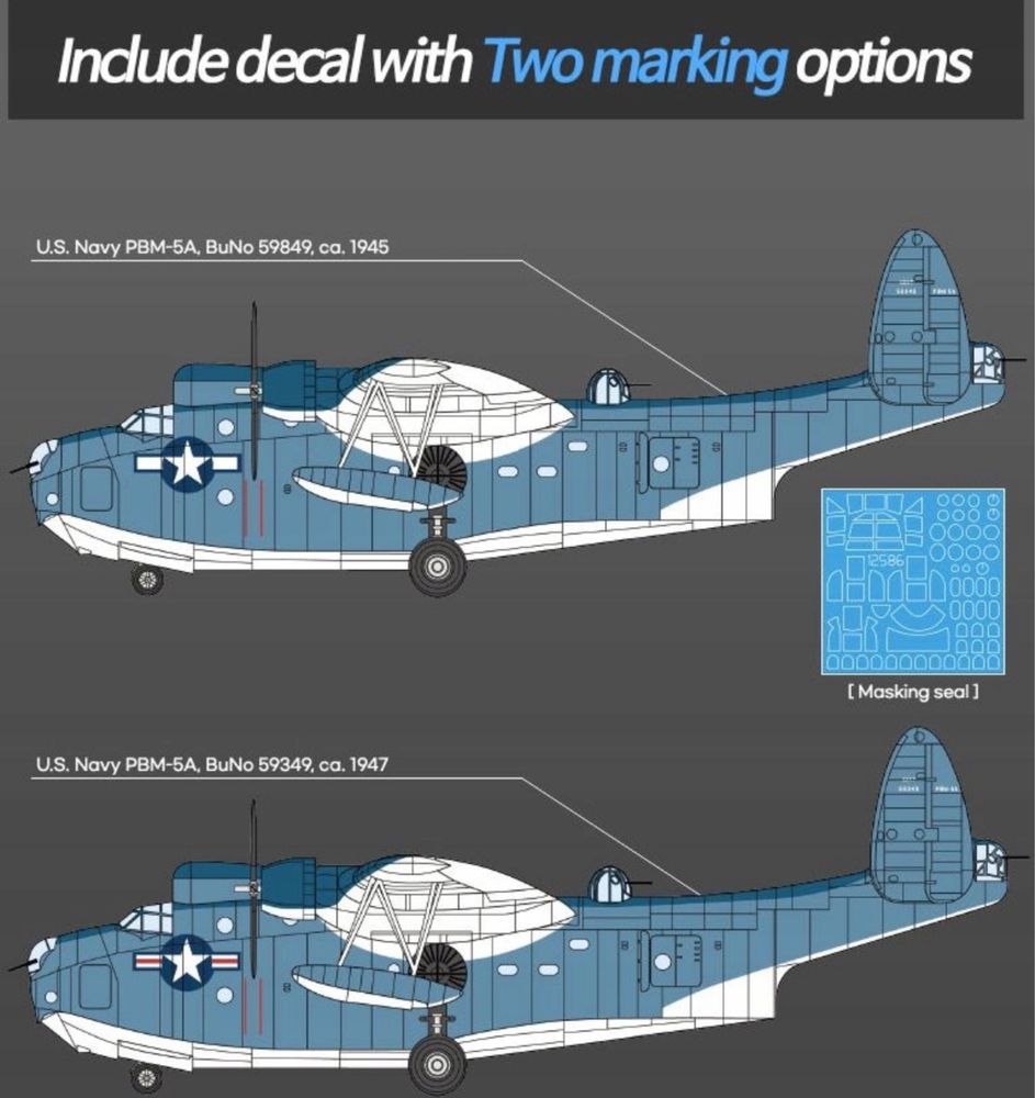 Academy 12586 Łódź latająca US Navy PBM-5A Mariner model samolotu 1/72