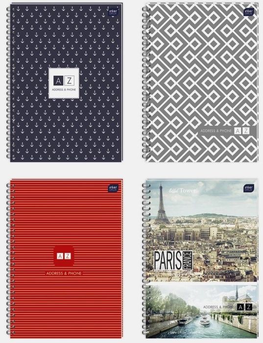 Skorowidz A5 na spirali (5szt) INTERDRUK folia,220x177 mm