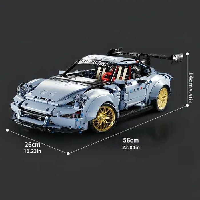 Конструктор Porsche 911. Масштаб 1:10. 2100 деталей.