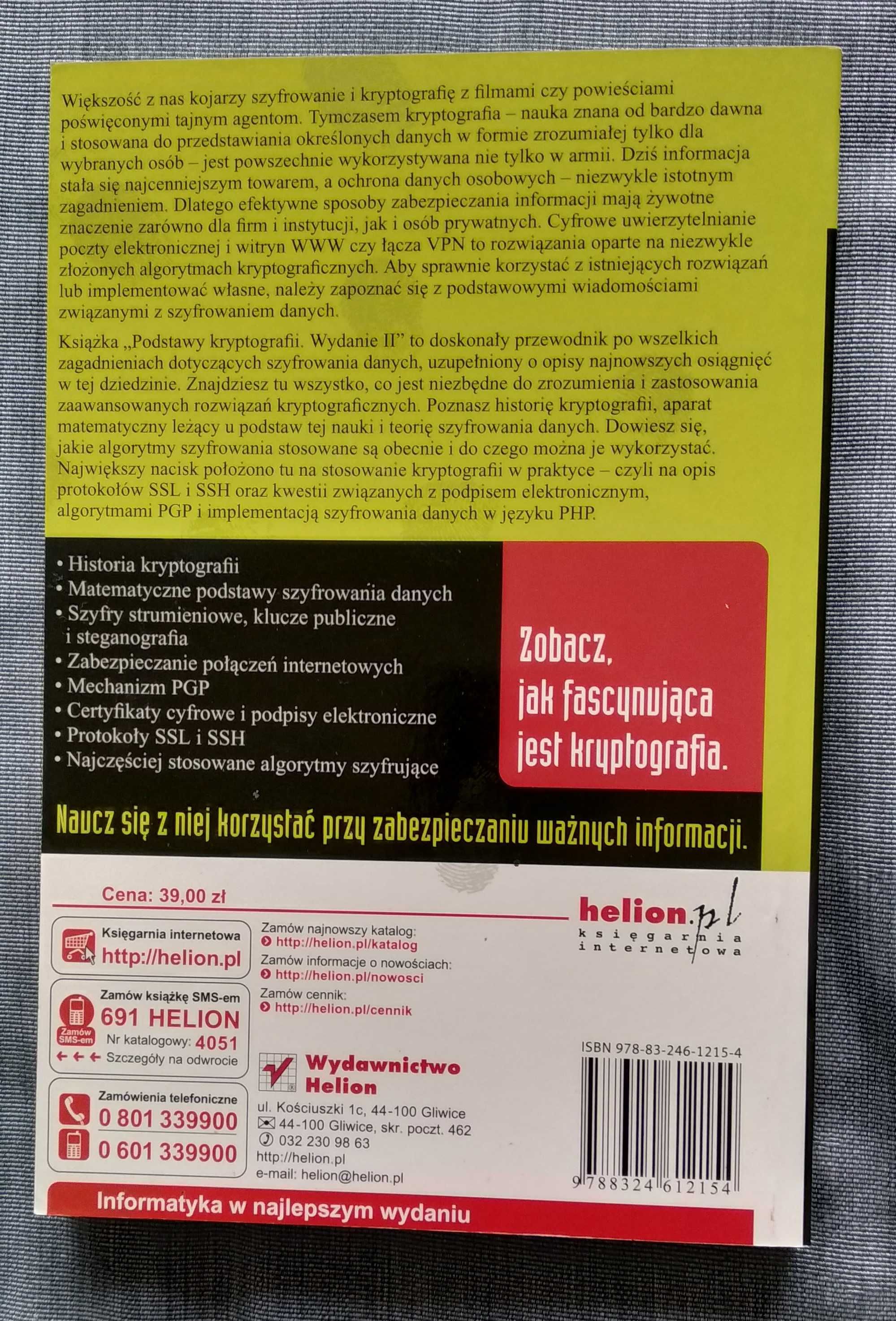Podstawy kryptografii. Marcin Karbowski. Wydanie II.