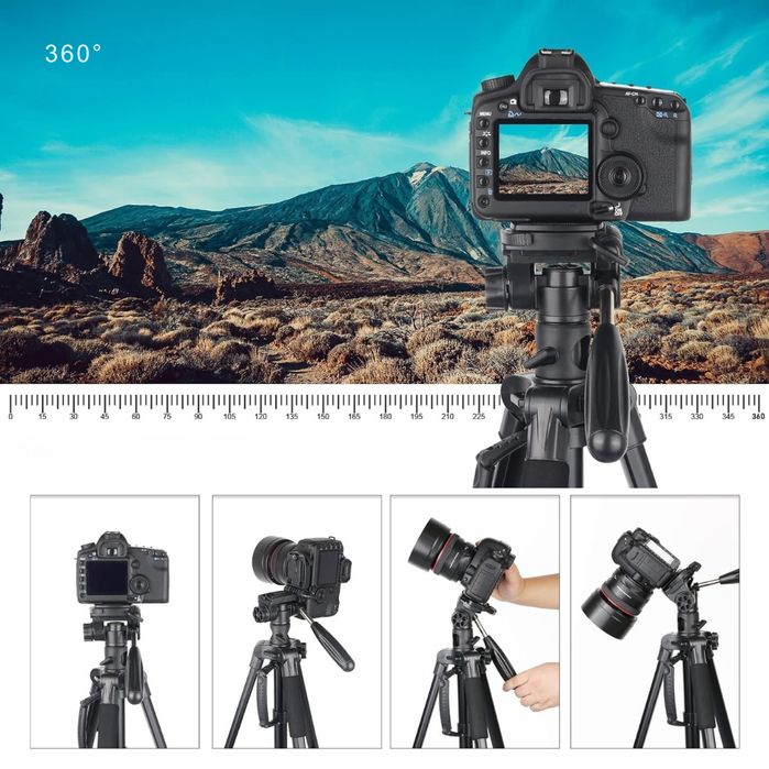 Stabilny Statyw EVUMO HF3 167 cm - Lekki Aluminiowy z Pilotem 360°