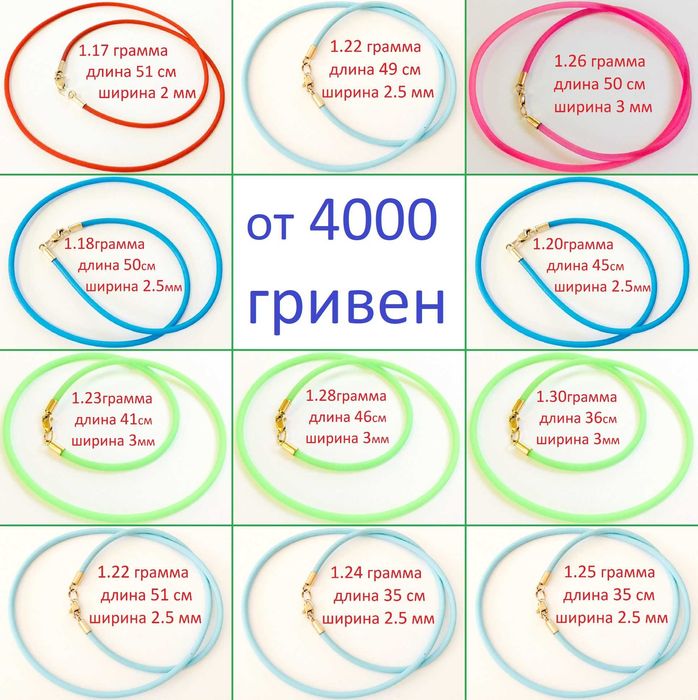 Шнурок Каучук Кожа Текстиль . Золото 585 . Можно на Крестины !