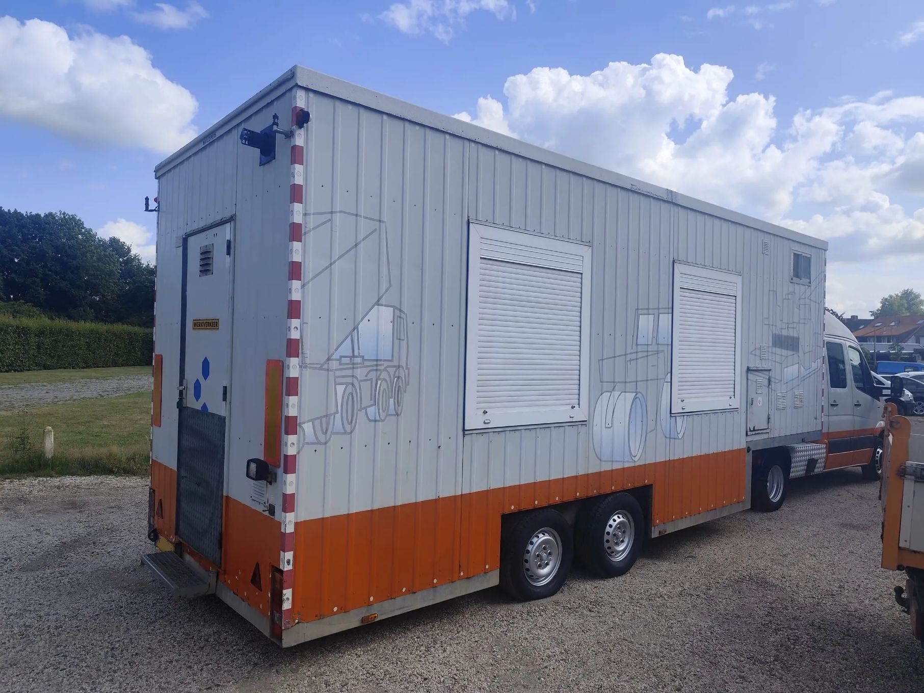 Mercedes-Benz Sprinter 3.0 Mercedes BENZ 518 + NACZEPA VELDHUIZEN P33-4 Ala Kamper  Stan Bardzo Dobry