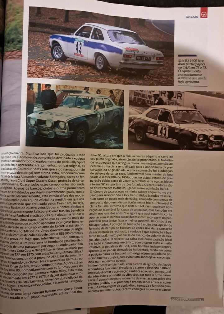 Revistas Topos & Clássicos, Ford Escort RS, Ford Sierra.