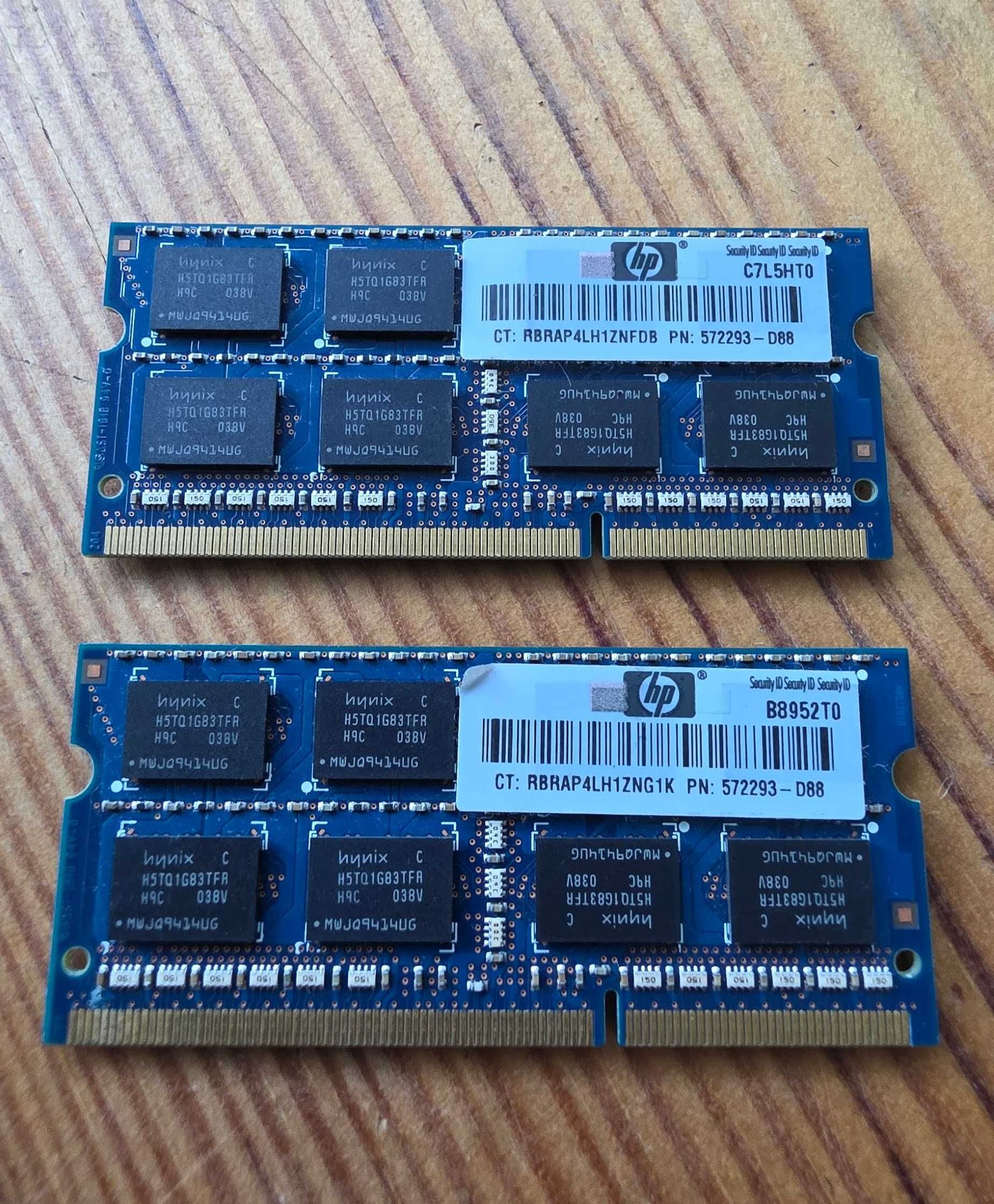 Pamięć RAM 2x2GB DDR3 SO-DIMM Hynix PC3-10600S 1333MHz