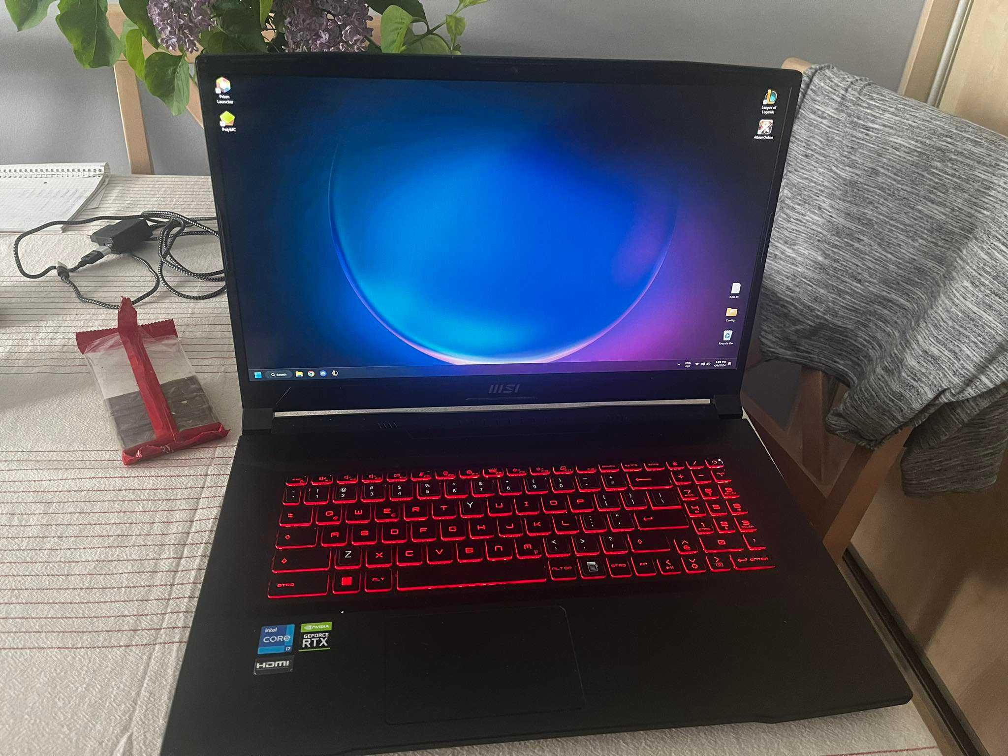 Laptop Gamingowy MSI katana gf76 i7-12700h RTX3060 16ram 500ssd