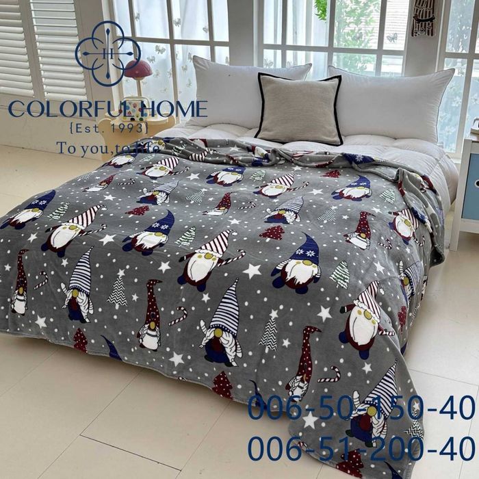 Новорічний плед на подарок Новогодний покривало якість люкс