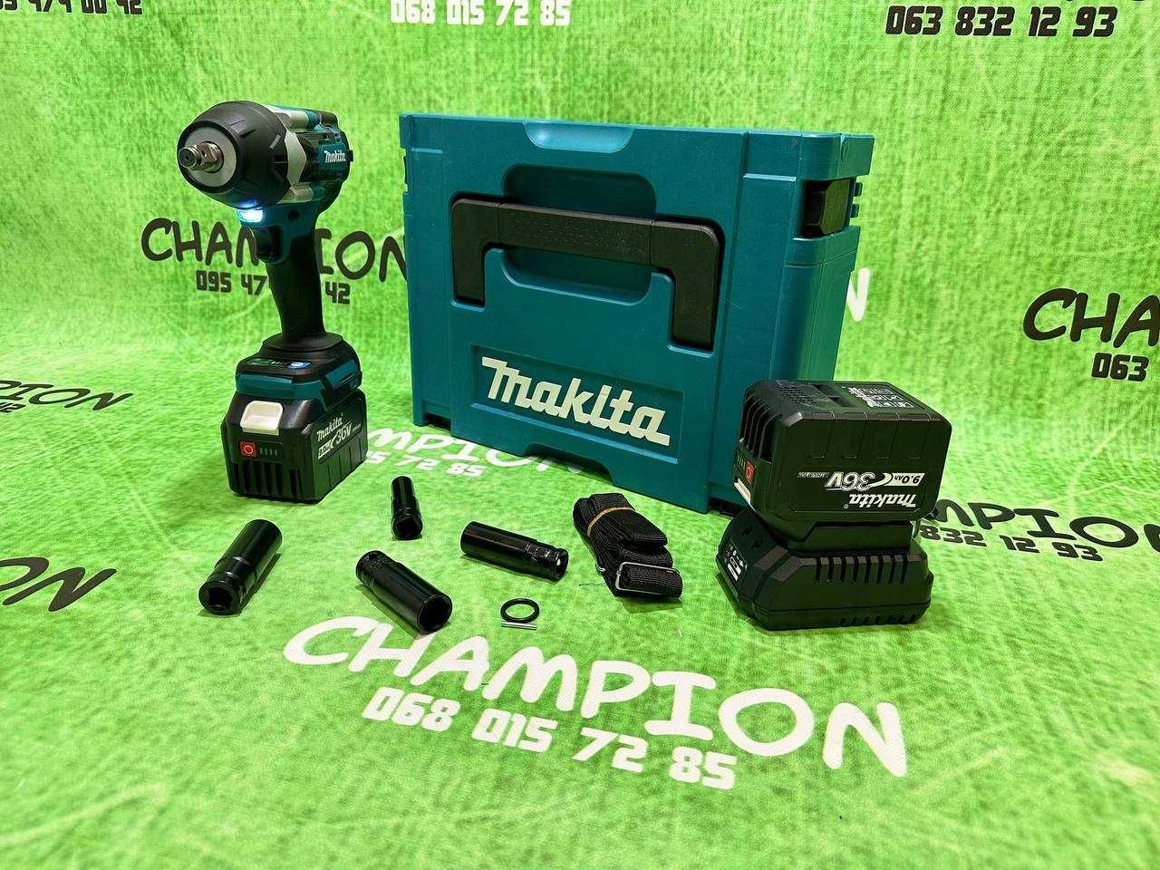 Акумуляторний безщітковий Гайковерт Makita DTW800 Гайкрокрут 36V 800Nm