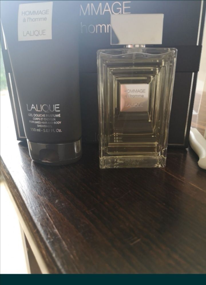 Lalique hommage zestaw 100 ml edt plus żel 150 ml