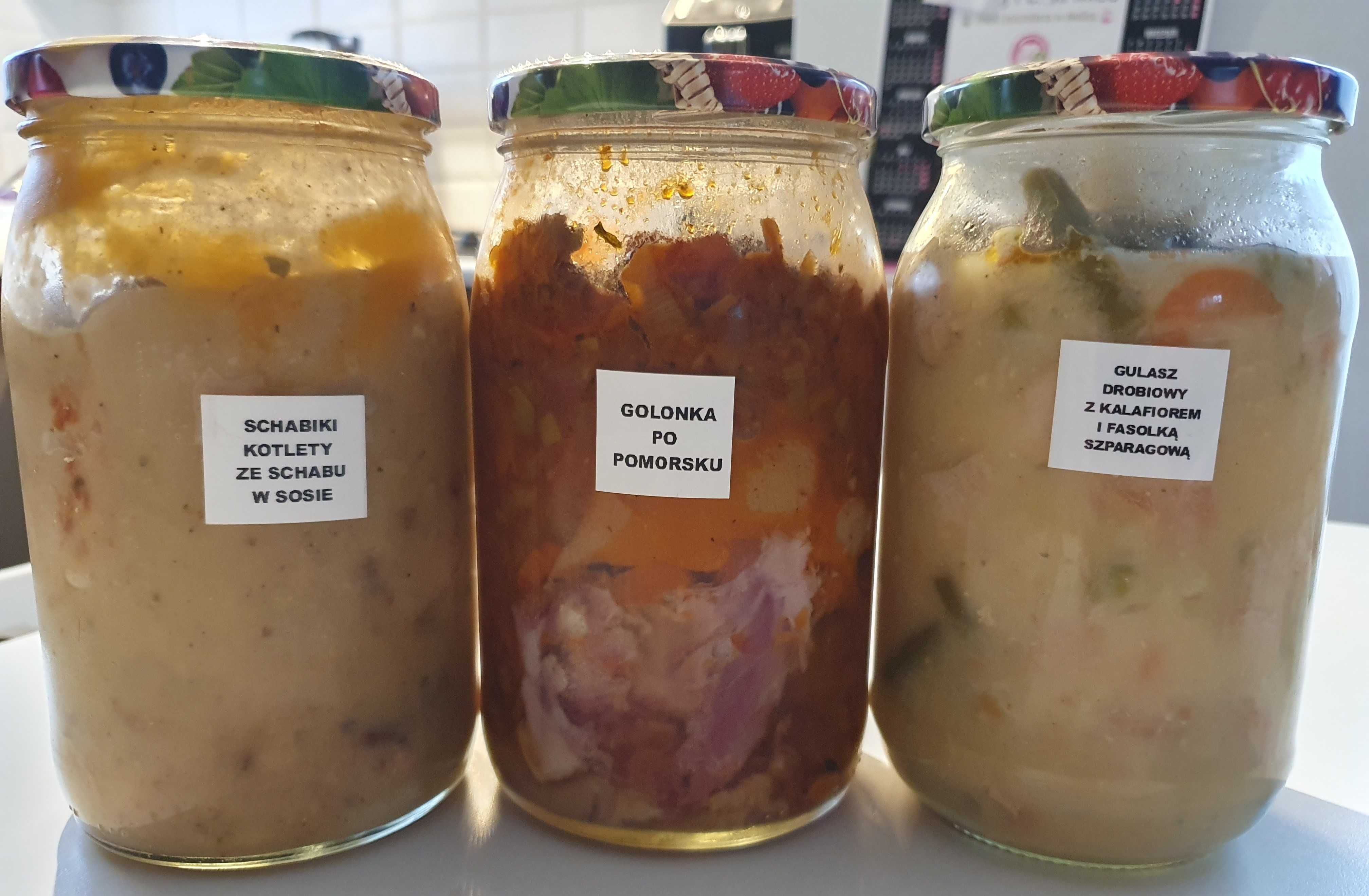 Zestaw obiadowy wekowany w słoikach 14x0,9l z wysyłka termiczną