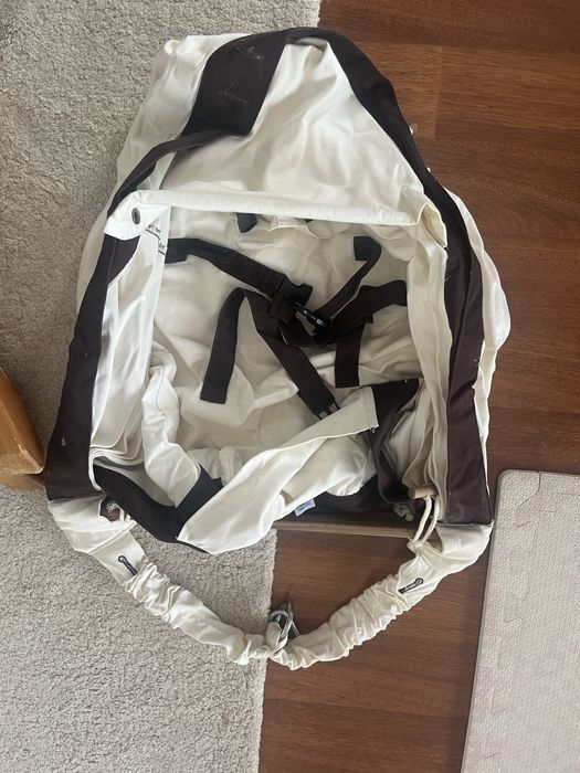 Hamak huśtawka z kokonem Amazonas kangoo brąz beż drewno