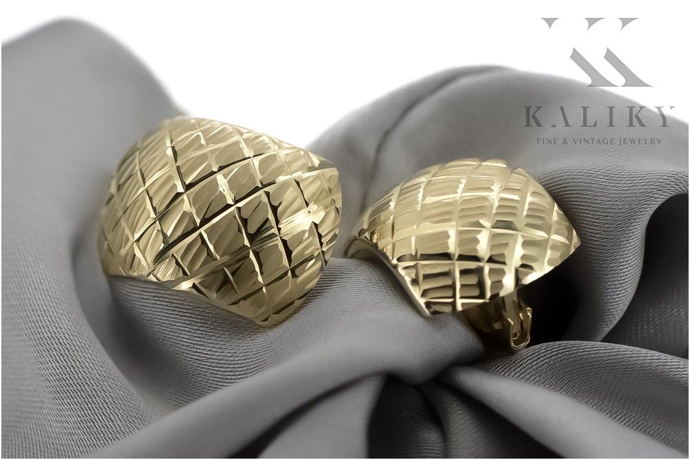 Złote włoskie kolczyki z żółtego złoto 14k 585 cen036y Wrocław