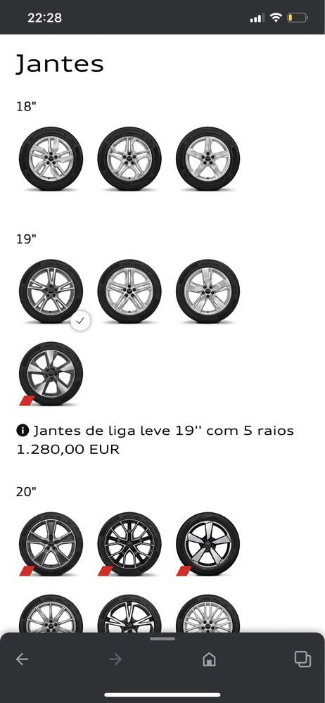 Audi Jantes 19” Novas